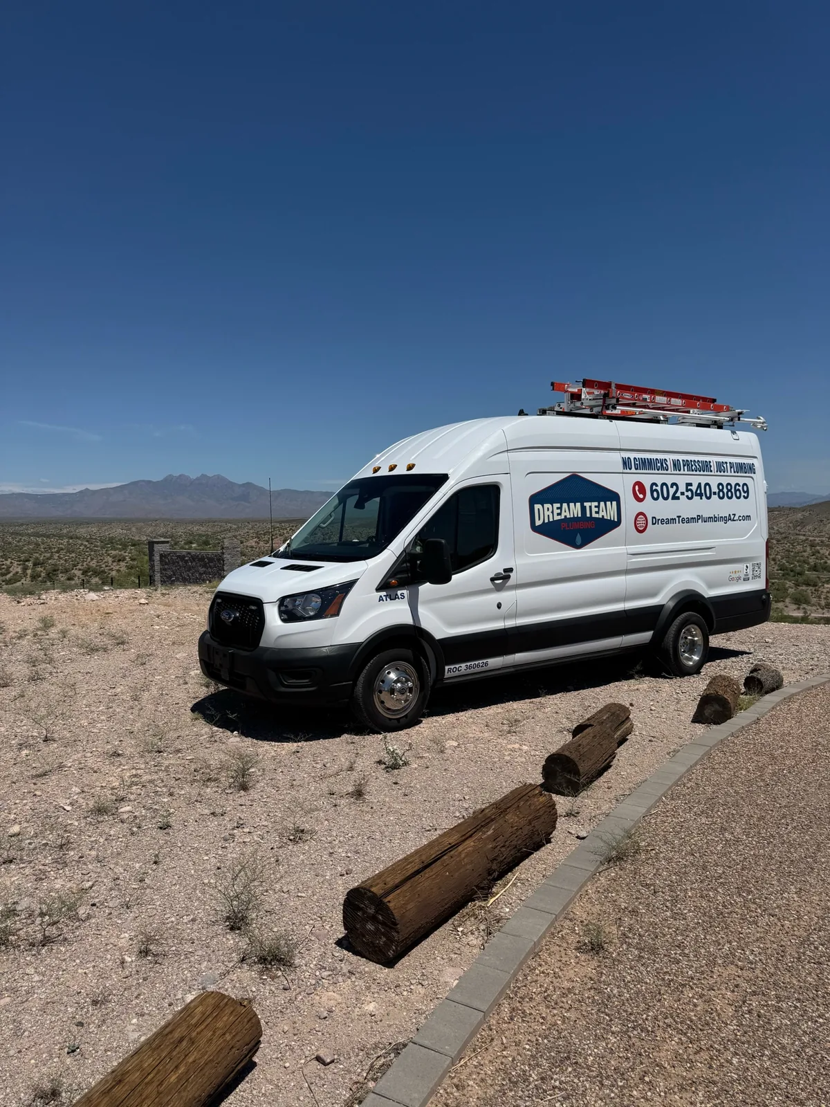 Dream Team Plumbing branded service van in Arizona